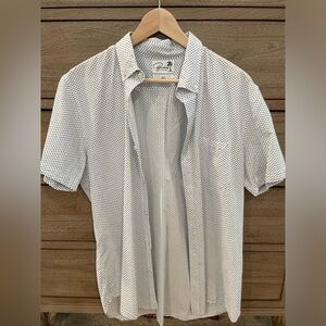 BONOBOS Slim Fit Short Sleeve Button-Up Shirt Size Large